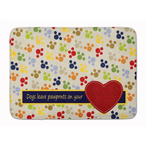 Carolines Treasures Dogs leave pawprints on your heart Machine Washable Memory Foam Mat SB3054RUG - main